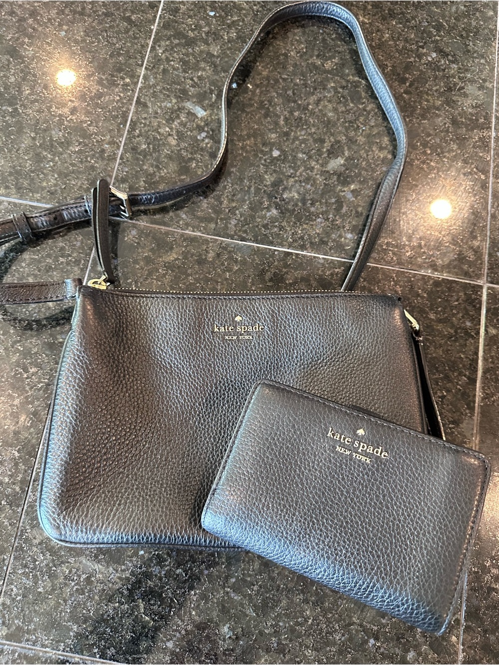 Kate Spade Leila Triple Gusset Crossbody with Matching Wallet